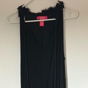 Catherine Maladrino Sleeveless Black Long Dress | Medium